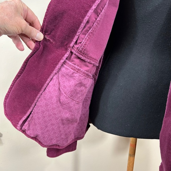 Sonoma Corduroy Fitted Violet Purple Burgundy Blazer Jacket Size 1X - Picture 11 of 14